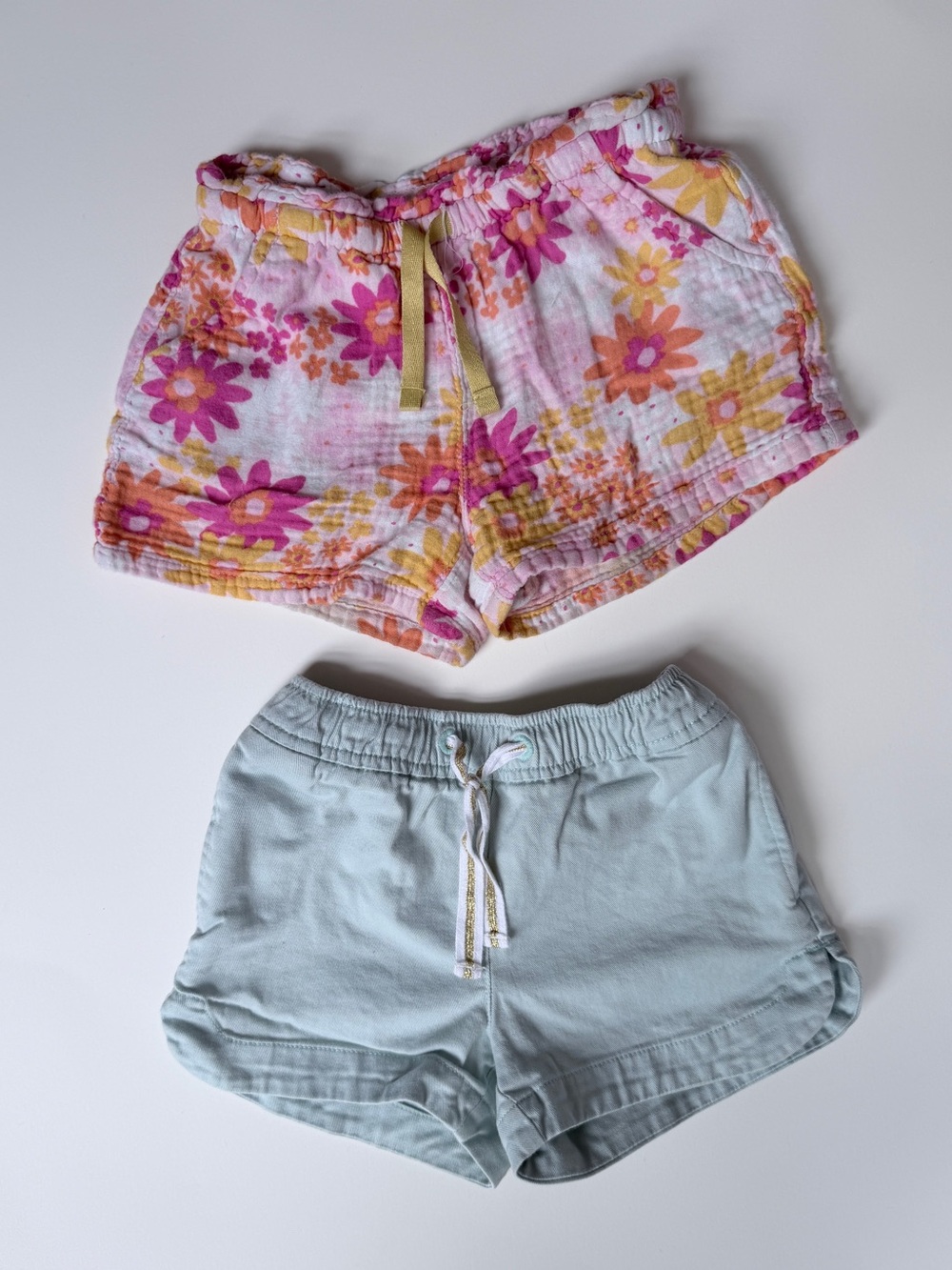 Girls size 5 Lot of 2 - Cat & Jack & Crewcuts Cotton Summer Shorts